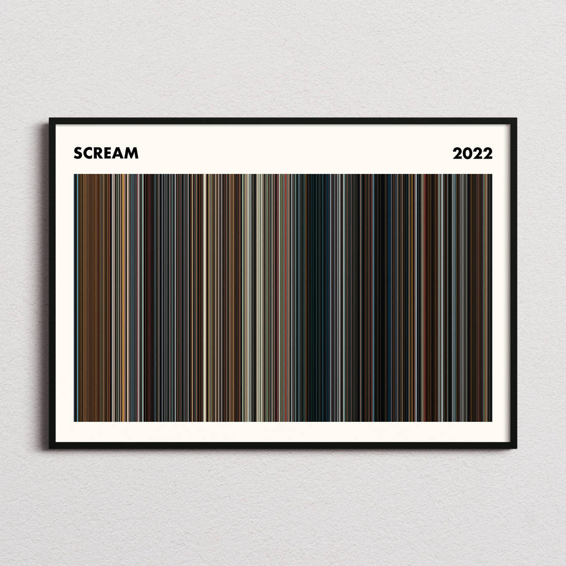 Scream Movie Barcode Poster - Simplified