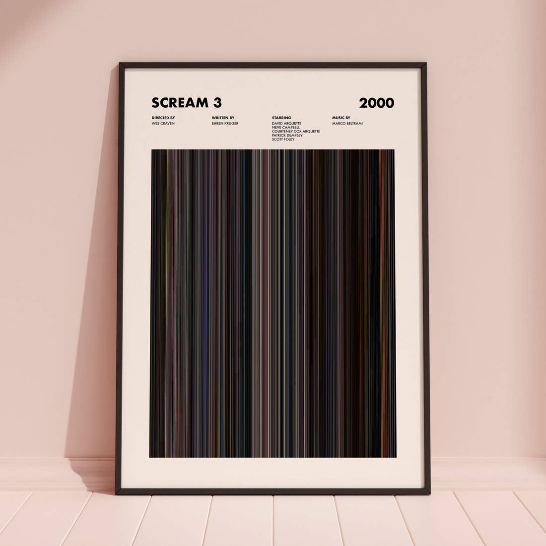 Scream 3 Movie Barcode Poster