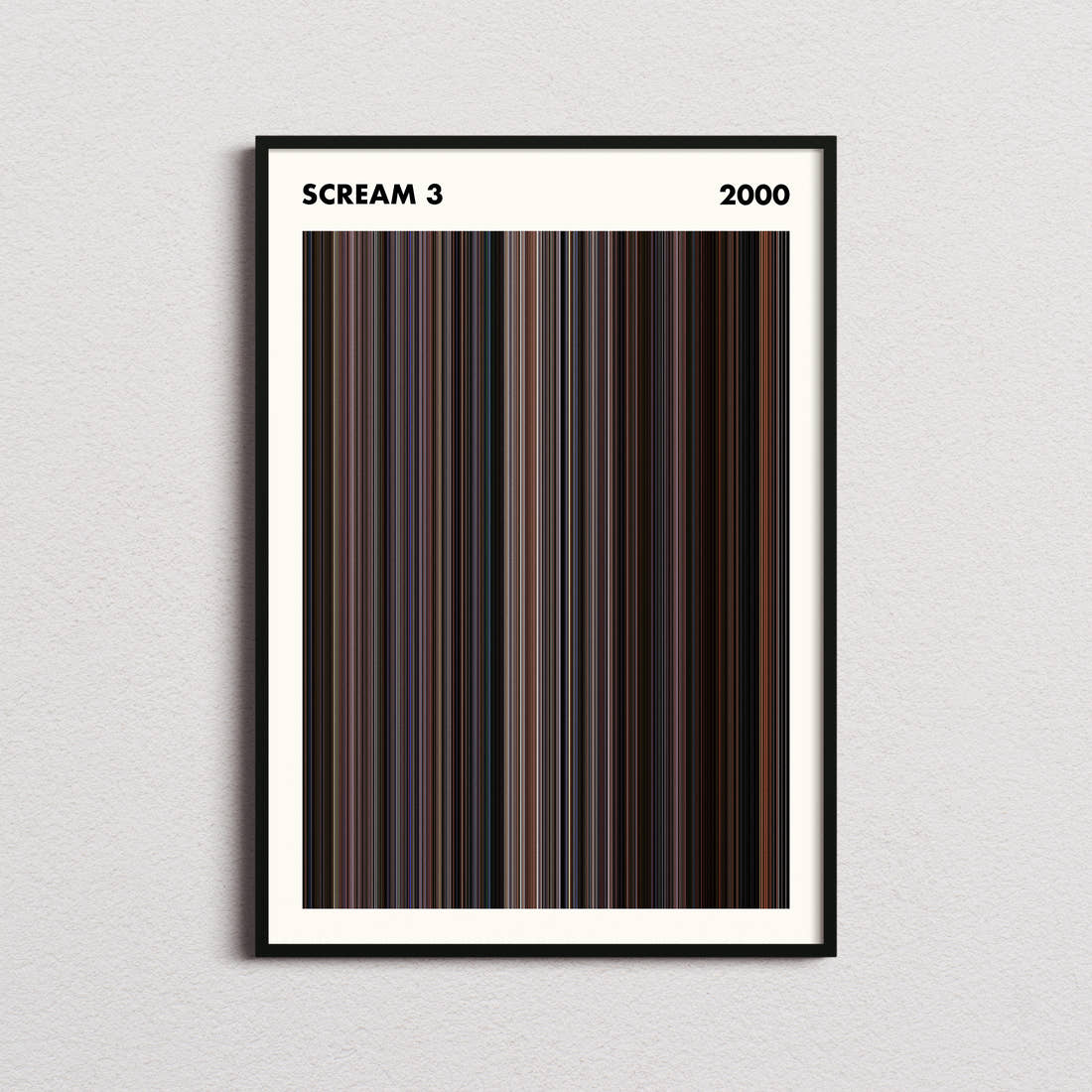 Scream 3 Movie Barcode Poster - Simplified