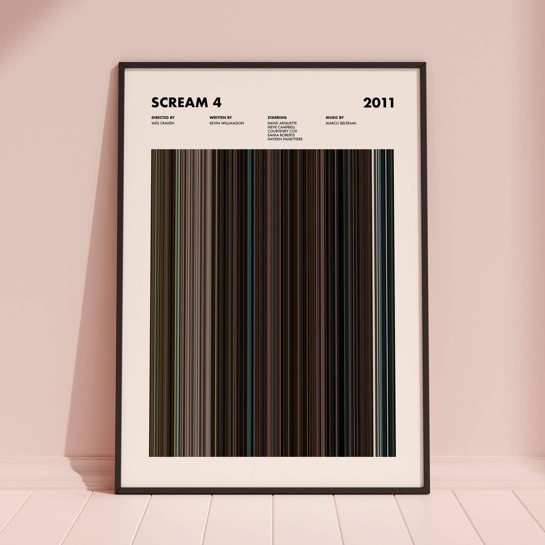 Scream 4 Movie Barcode Poster