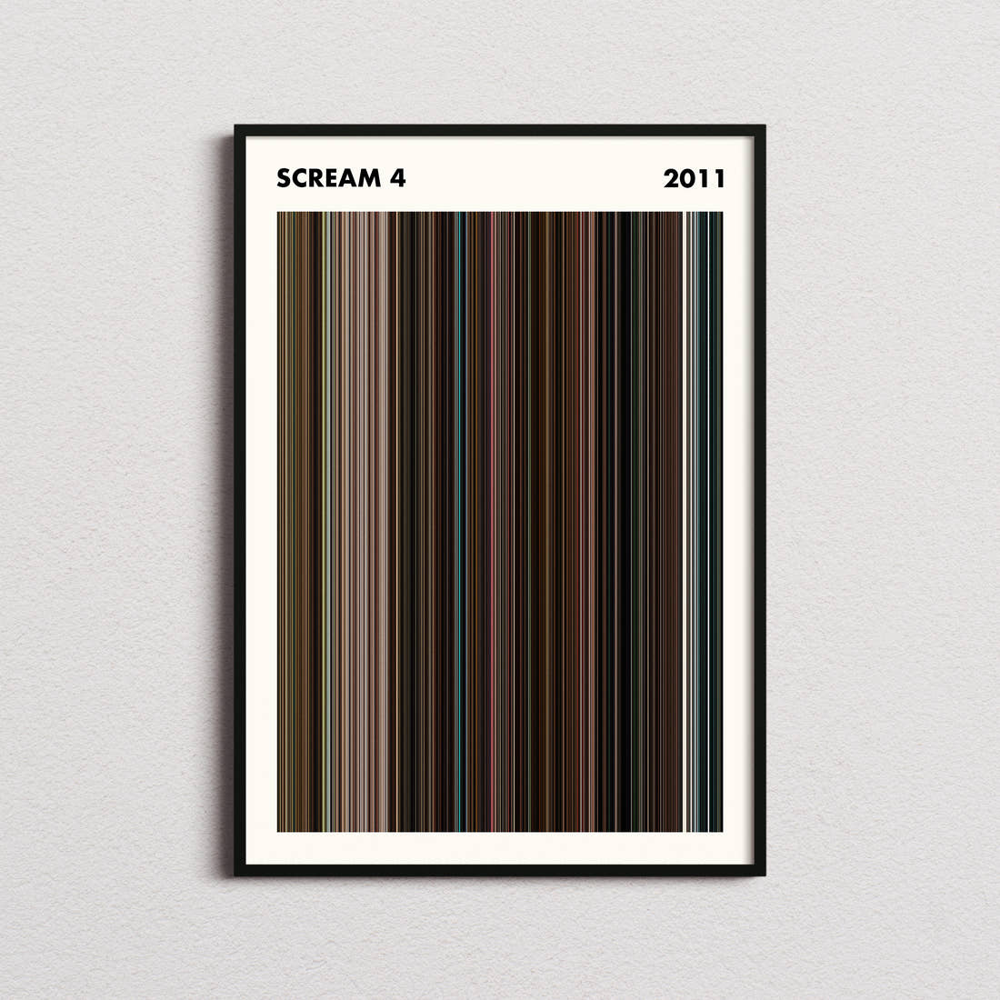 Scream 4 Movie Barcode Poster - Simplified