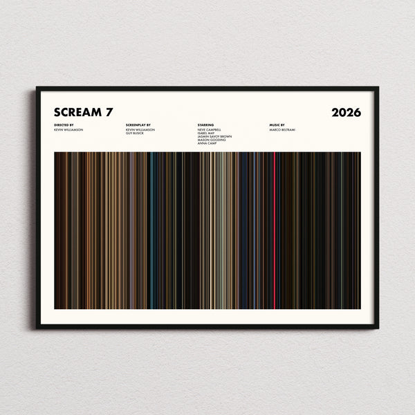 Scream 7 Movie Barcode Poster