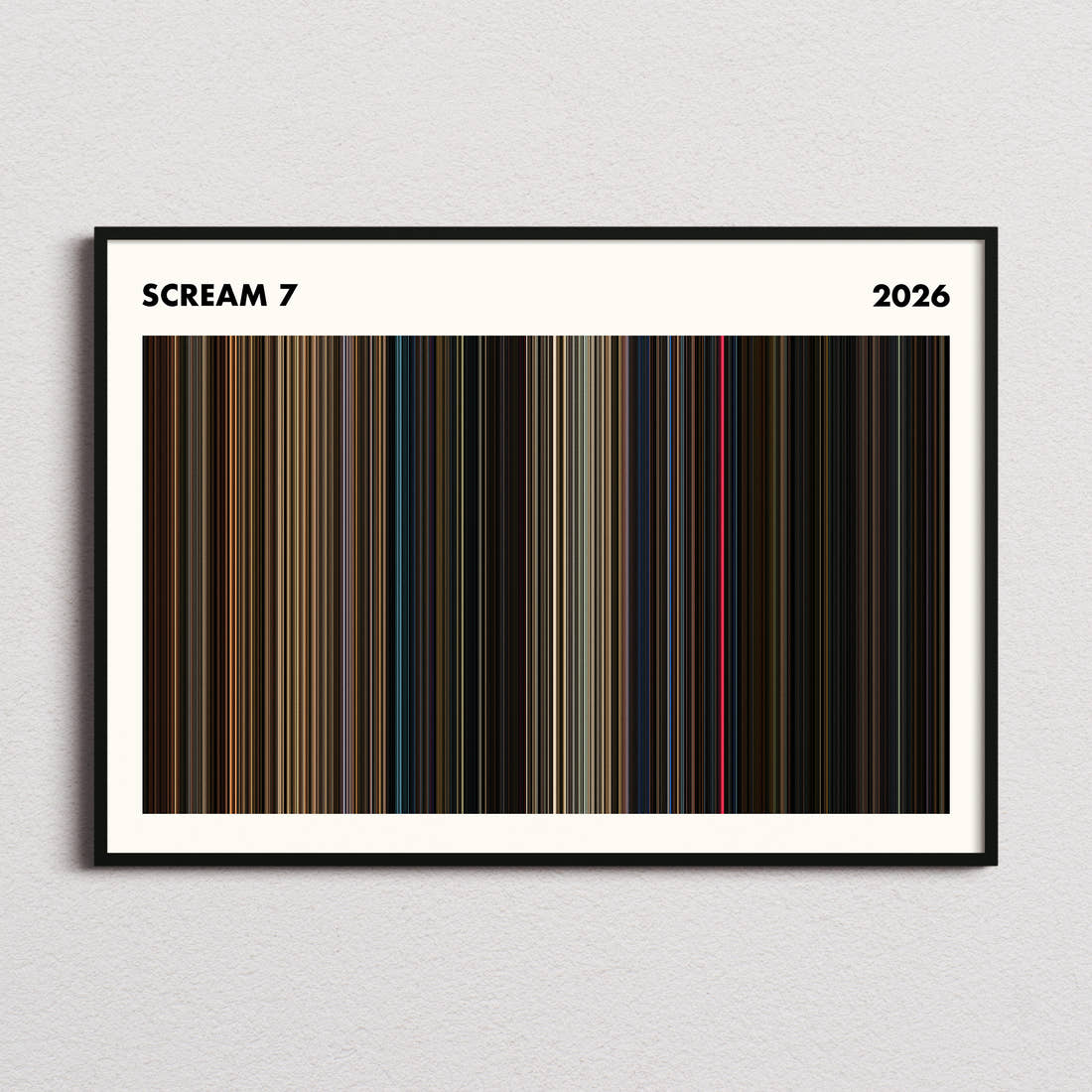 Scream 7 Movie Barcode Poster - Simplified