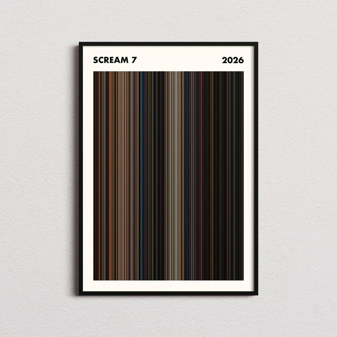 Scream 7 Movie Barcode Poster - Simplified