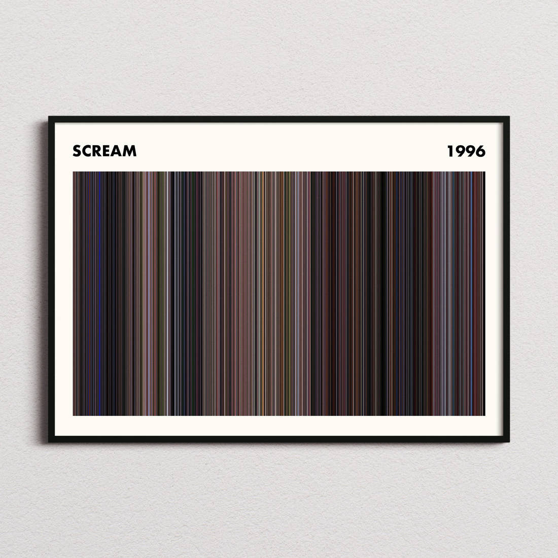 Scream Movie Barcode Poster - Simplified