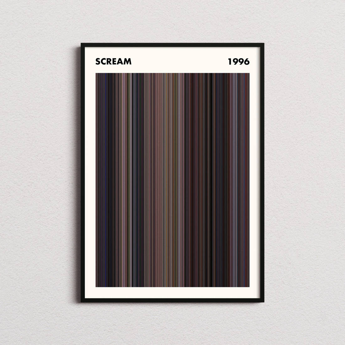 Scream Movie Barcode Poster - Simplified