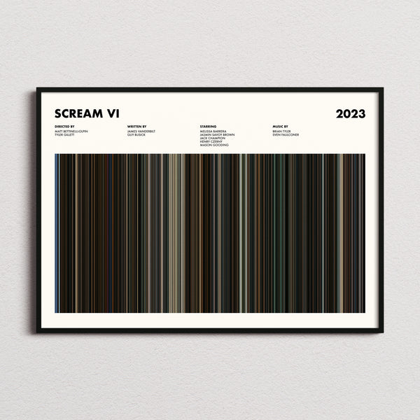 Scream VI Movie Barcode Poster