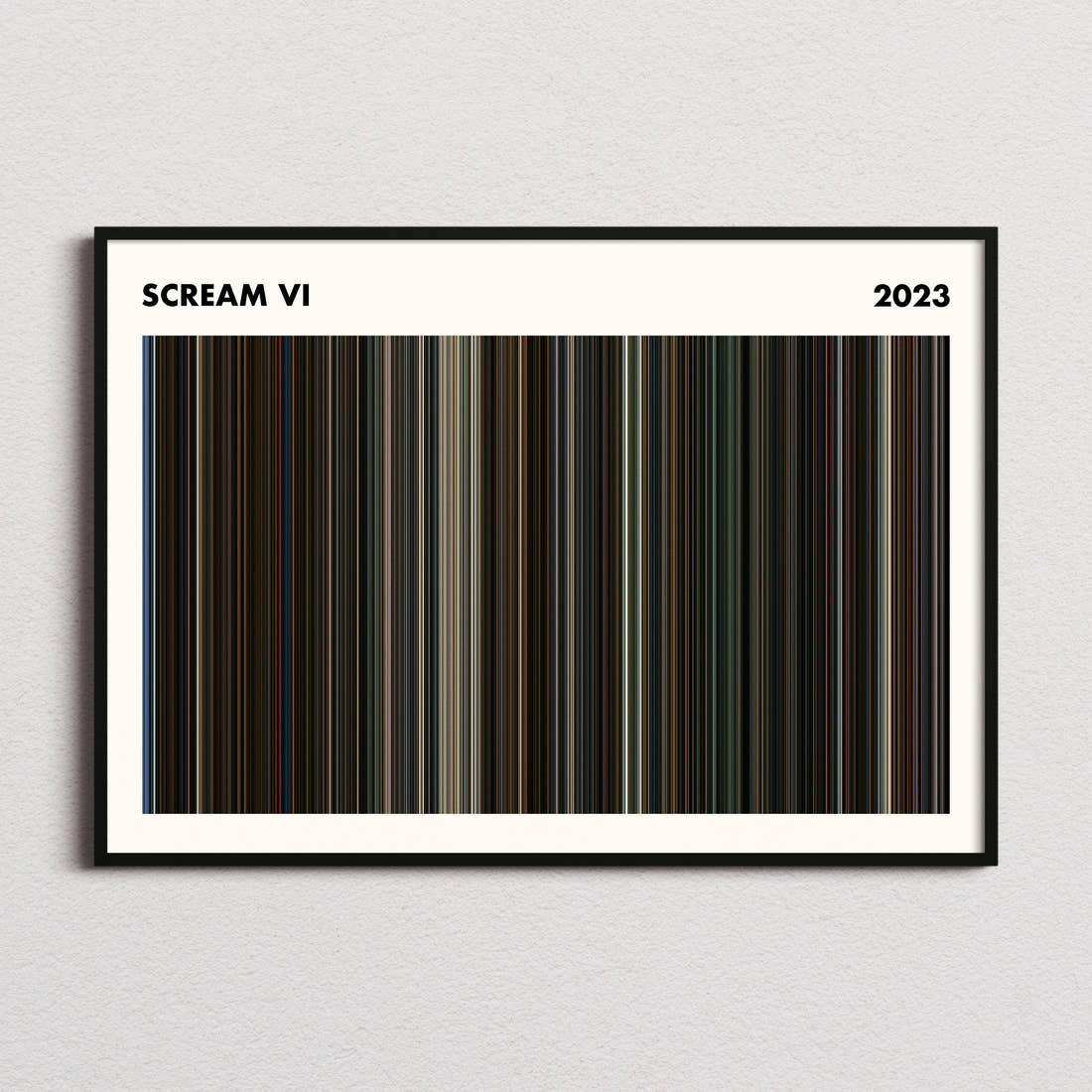 Scream VI Movie Barcode Poster - Simplified