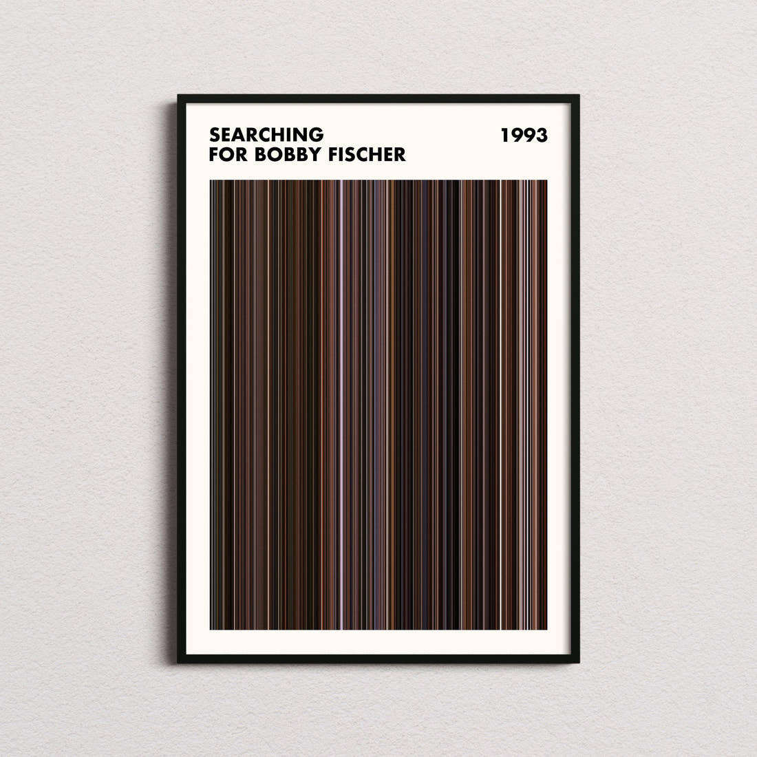 Searching for Bobby Fischer Movie Barcode Poster - Simplified