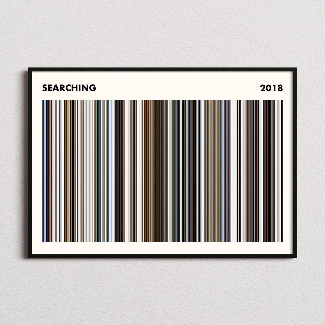 Searching Movie Barcode Poster - Simplified