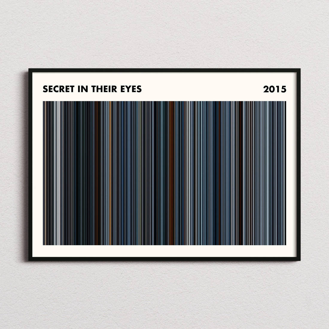 Secret in Their Eyes Movie Barcode Poster - Simplified
