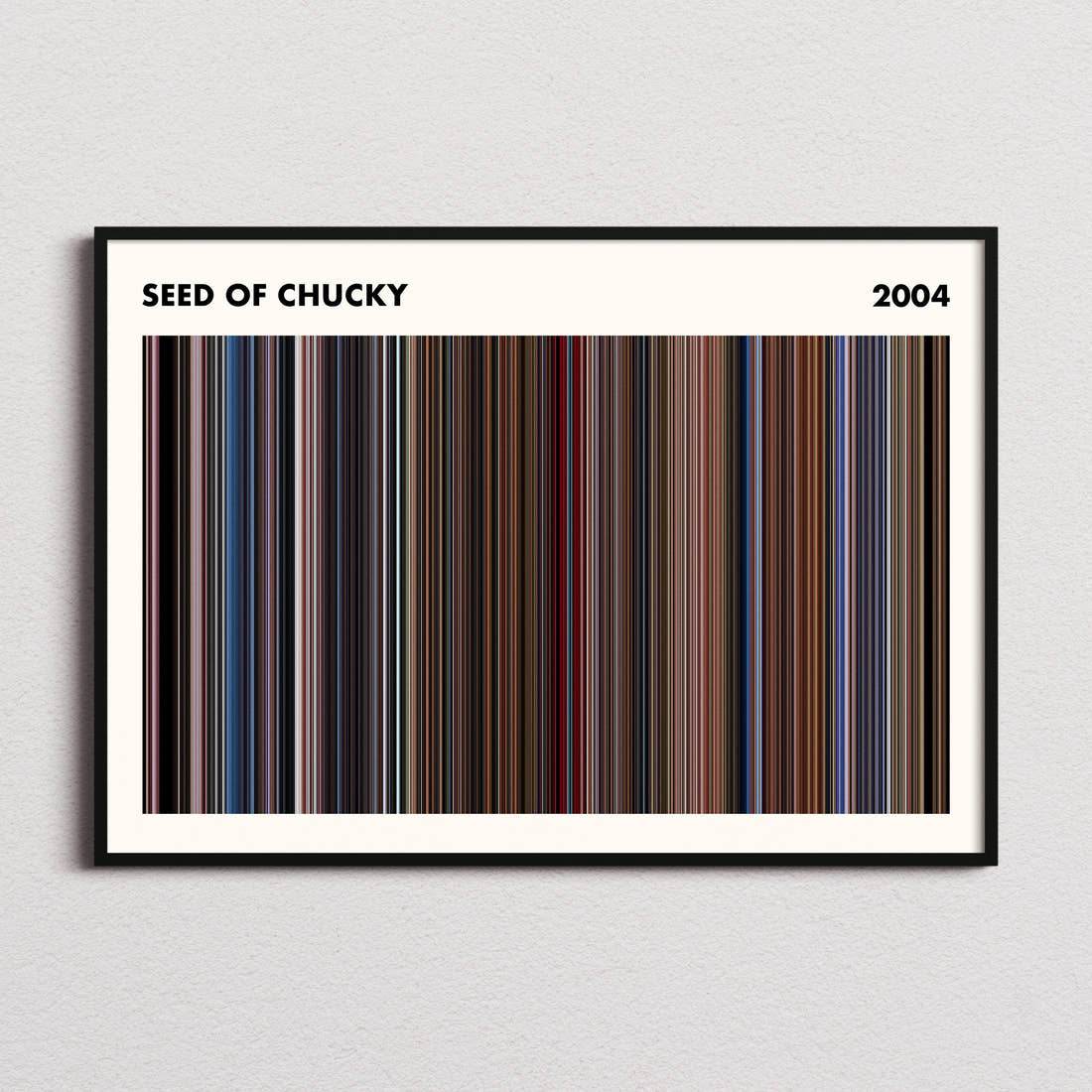 Seed of Chucky Movie Barcode Poster - Simplified