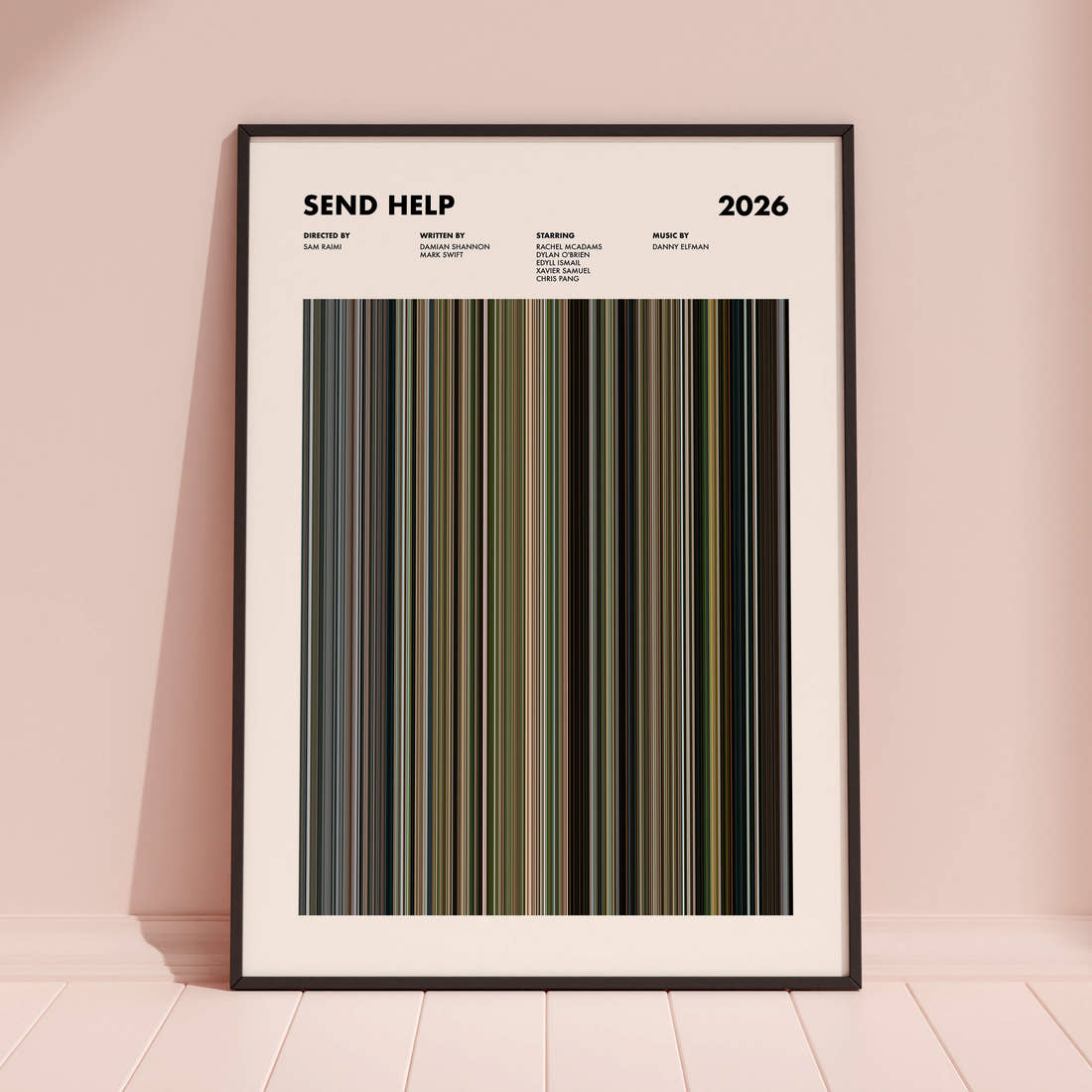 Send Help Movie Barcode Poster
