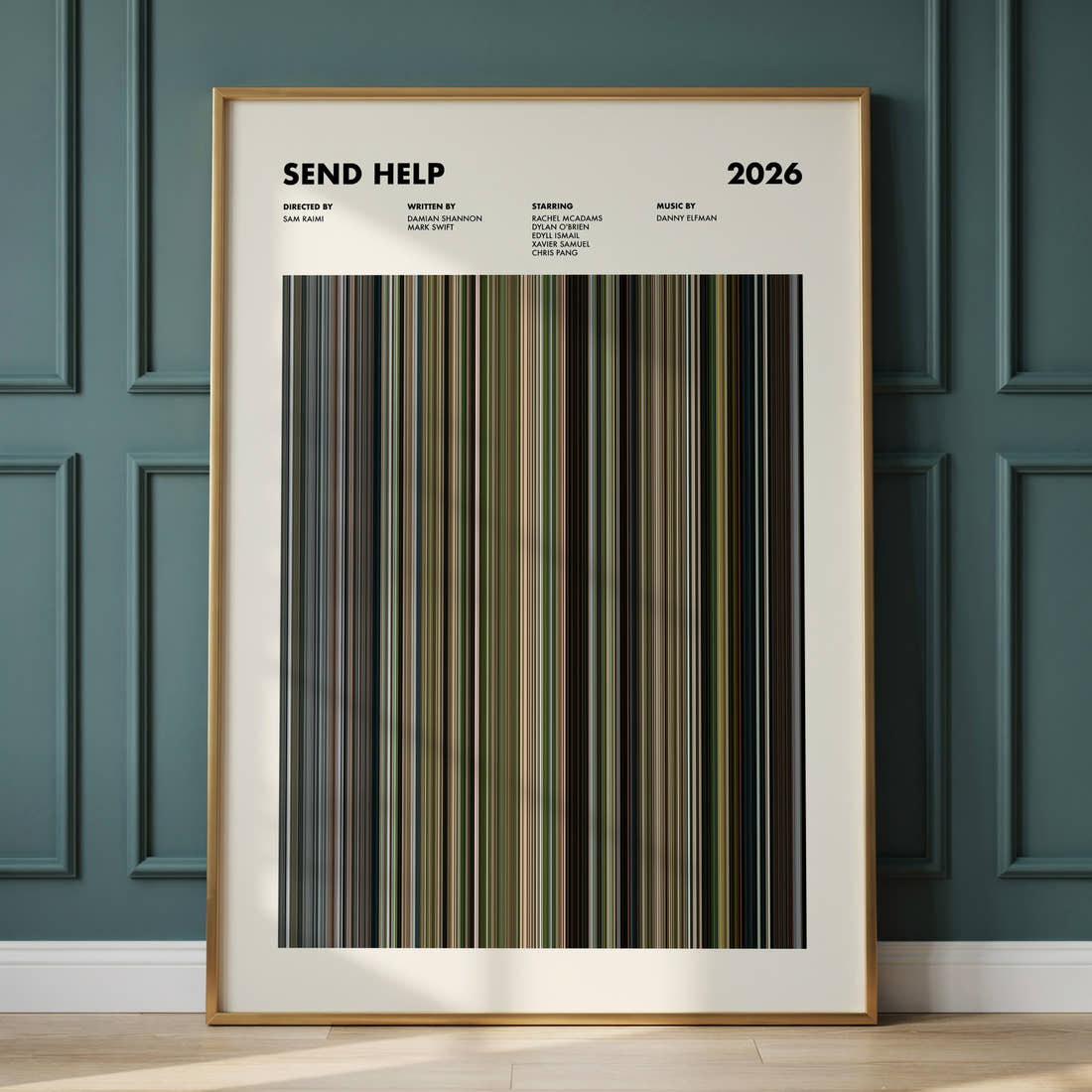 Send Help Movie Barcode Poster