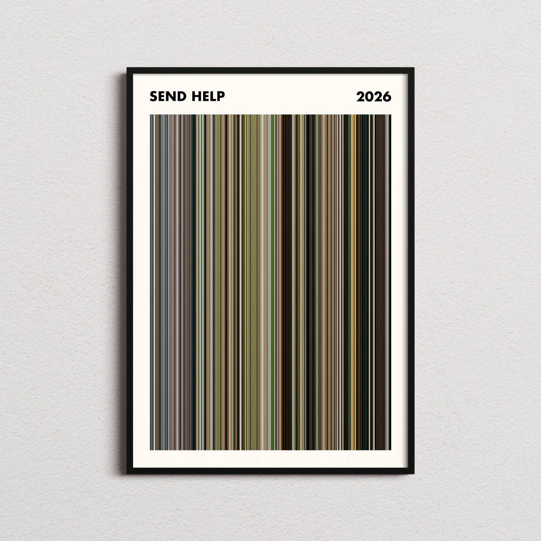 Send Help Movie Barcode Poster - Simplified