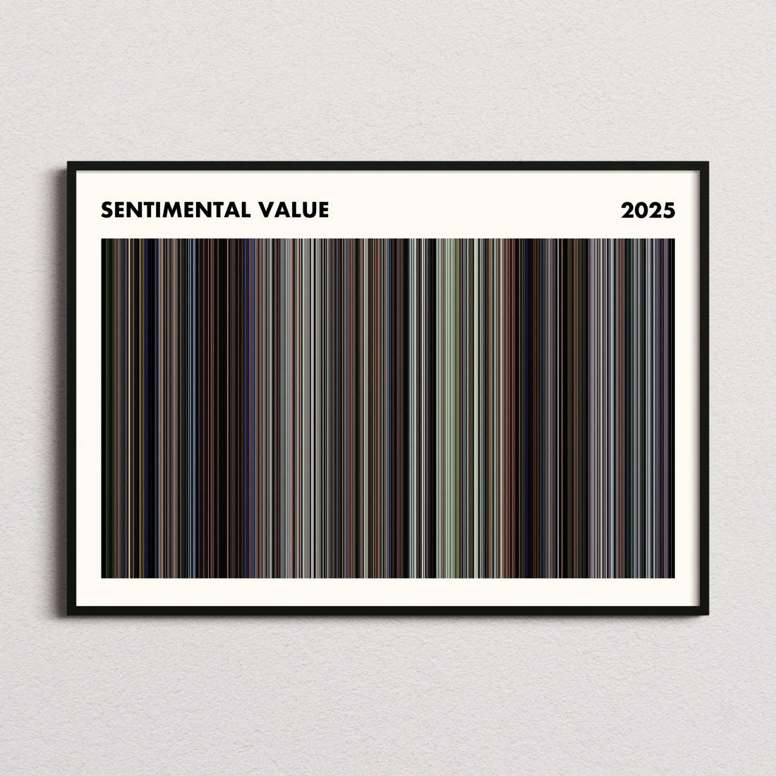 Sentimental Value Movie Barcode Poster - Simplified