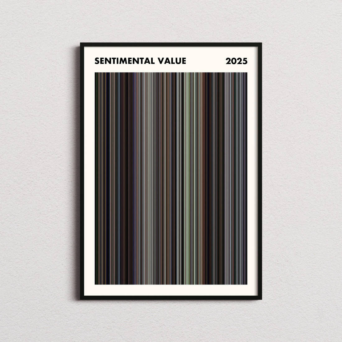 Sentimental Value Movie Barcode Poster - Simplified