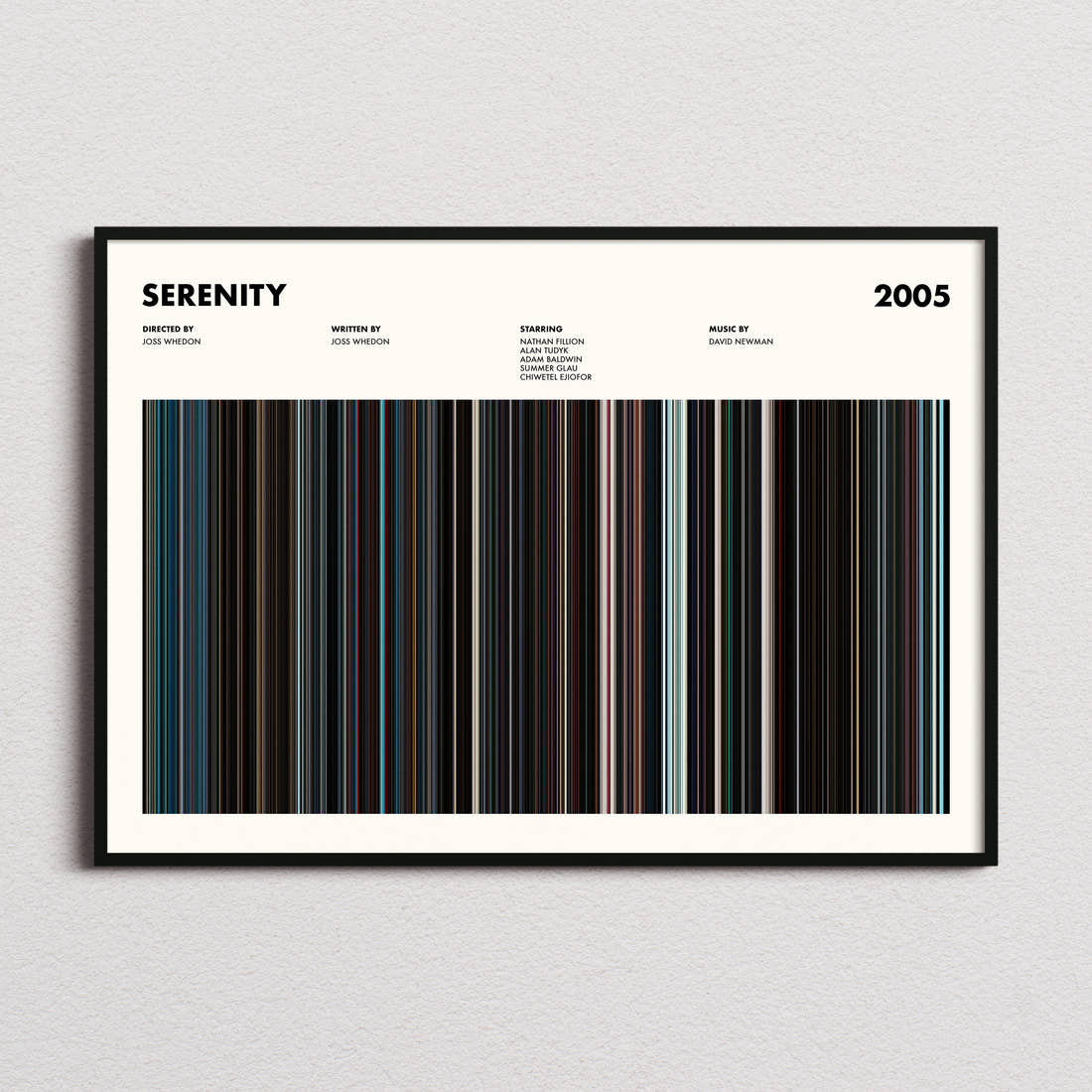 Serenity Movie Barcode Poster