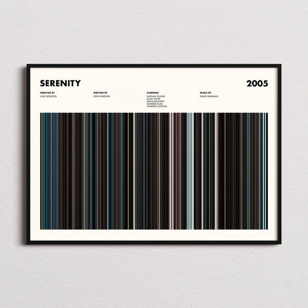 Serenity Movie Barcode Poster