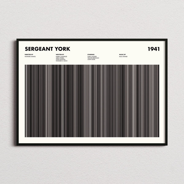 Sergeant York Movie Barcode Poster