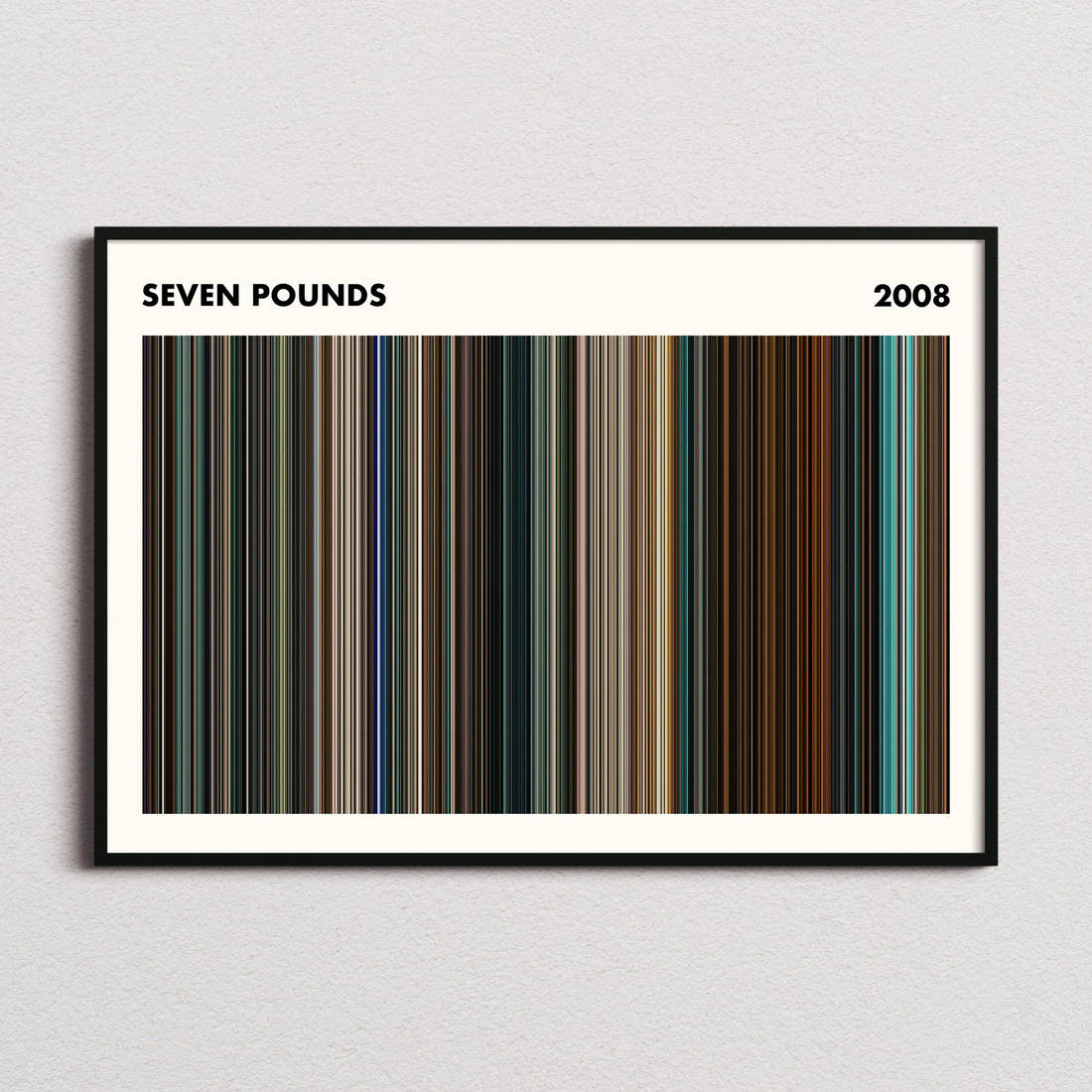 Seven Pounds Movie Barcode Poster - Simplified