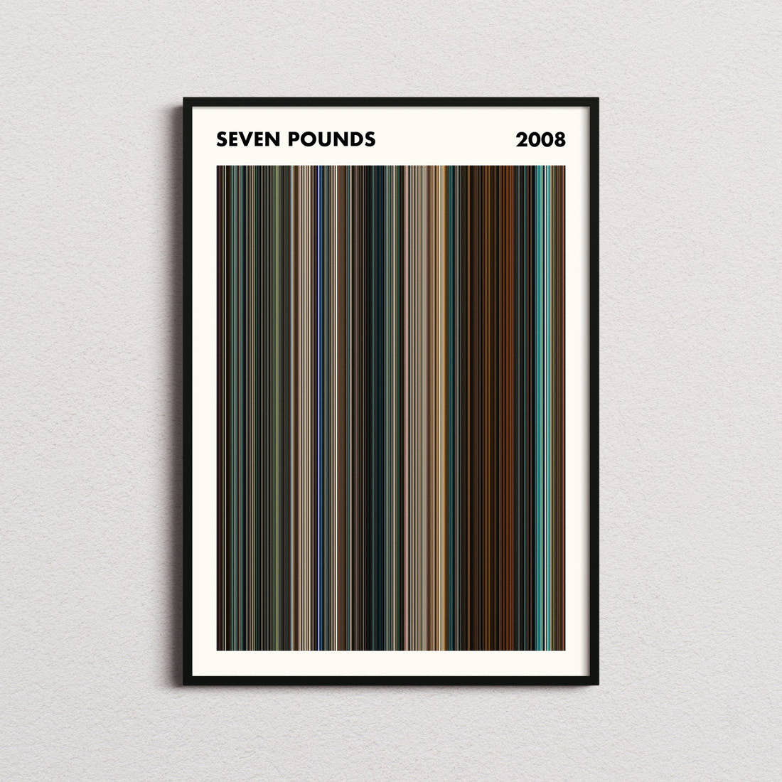 Seven Pounds Movie Barcode Poster - Simplified