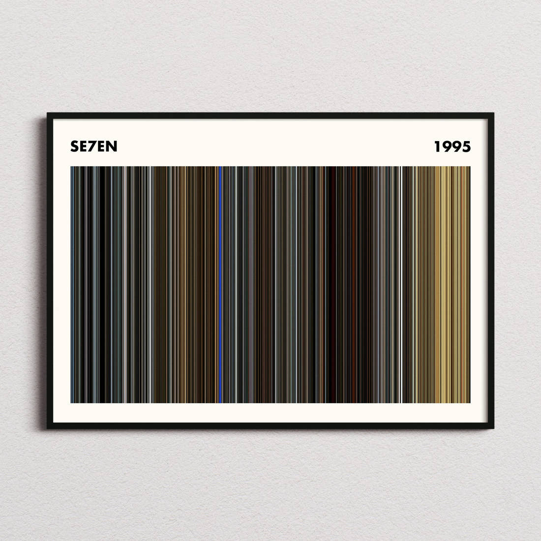 Se7en Movie Barcode Poster - Simplified