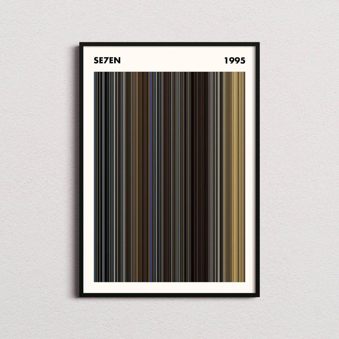 Se7en Movie Barcode Poster - Simplified