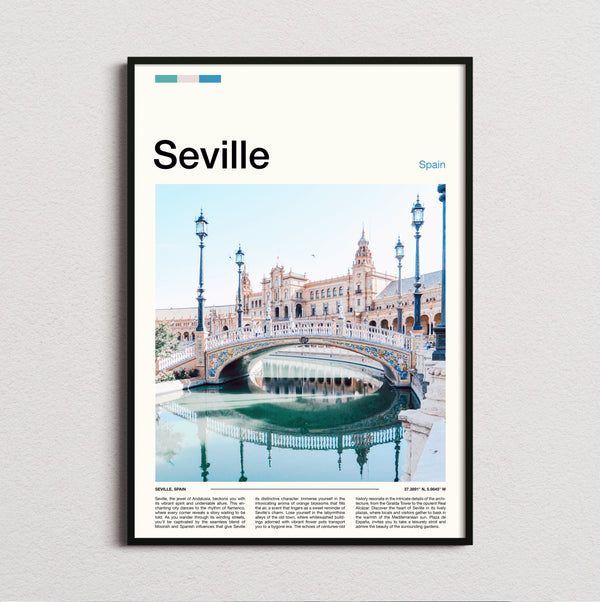 Seville - Plaza De Espana Bridge - Travel Print