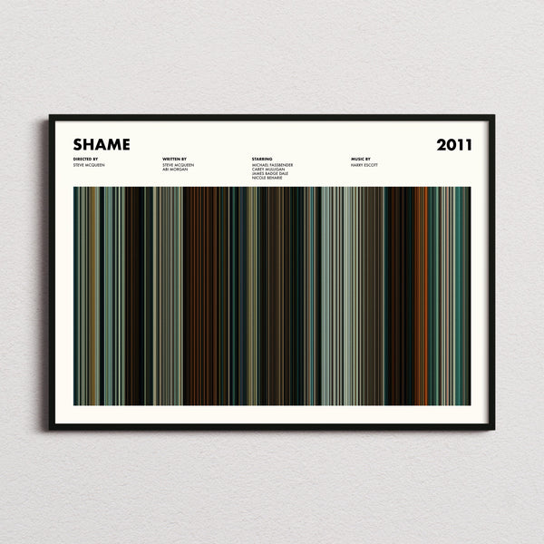 Shame Movie Barcode Poster