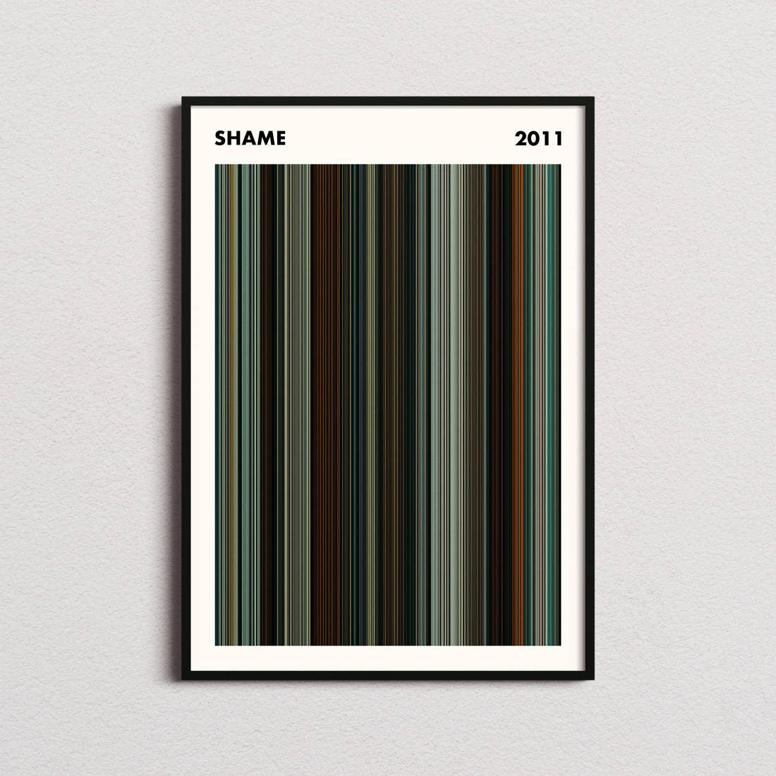Shame Movie Barcode Poster - Simplified