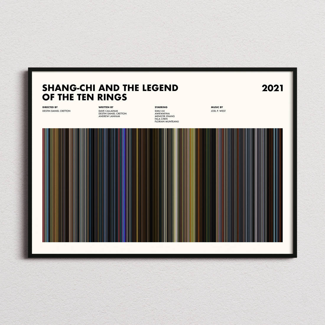 Shang-Chi and the Legend of the Ten Rings Movie Barcode Poster