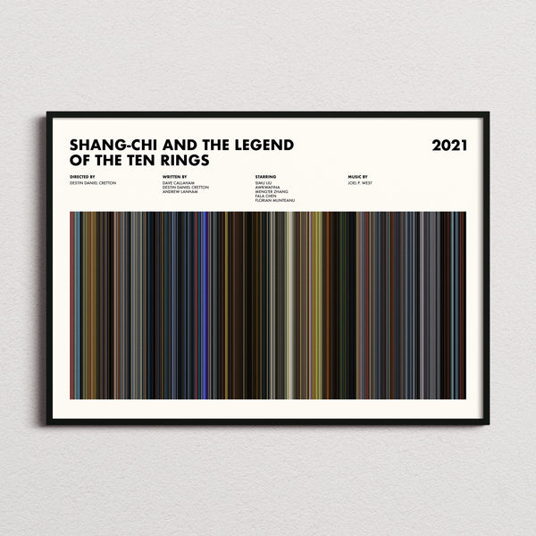 Shang-Chi and the Legend of the Ten Rings Movie Barcode Poster