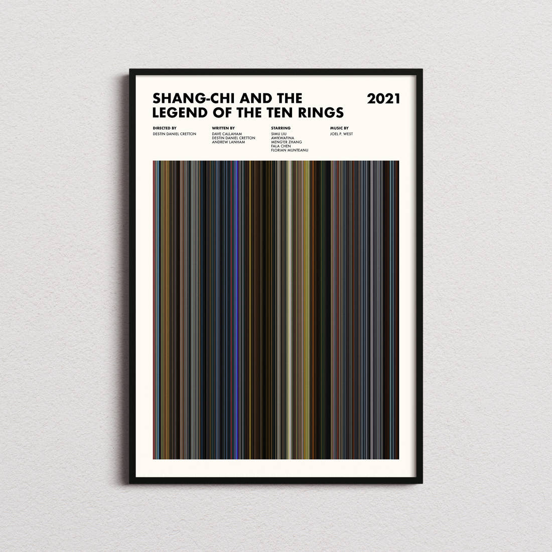 Shang-Chi and the Legend of the Ten Rings Movie Barcode Poster