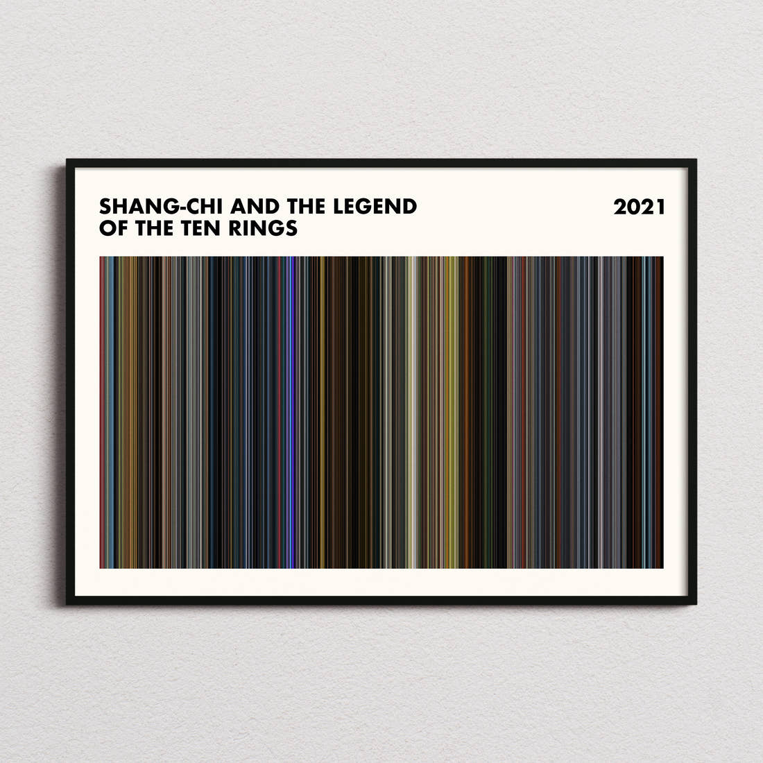 Shang-Chi and the Legend of the Ten Rings Movie Barcode Poster - Simplified