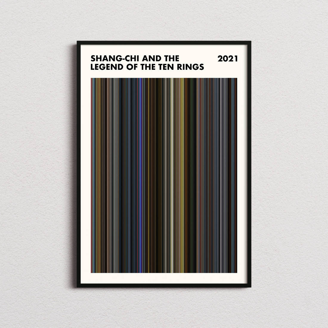 Shang-Chi and the Legend of the Ten Rings Movie Barcode Poster - Simplified