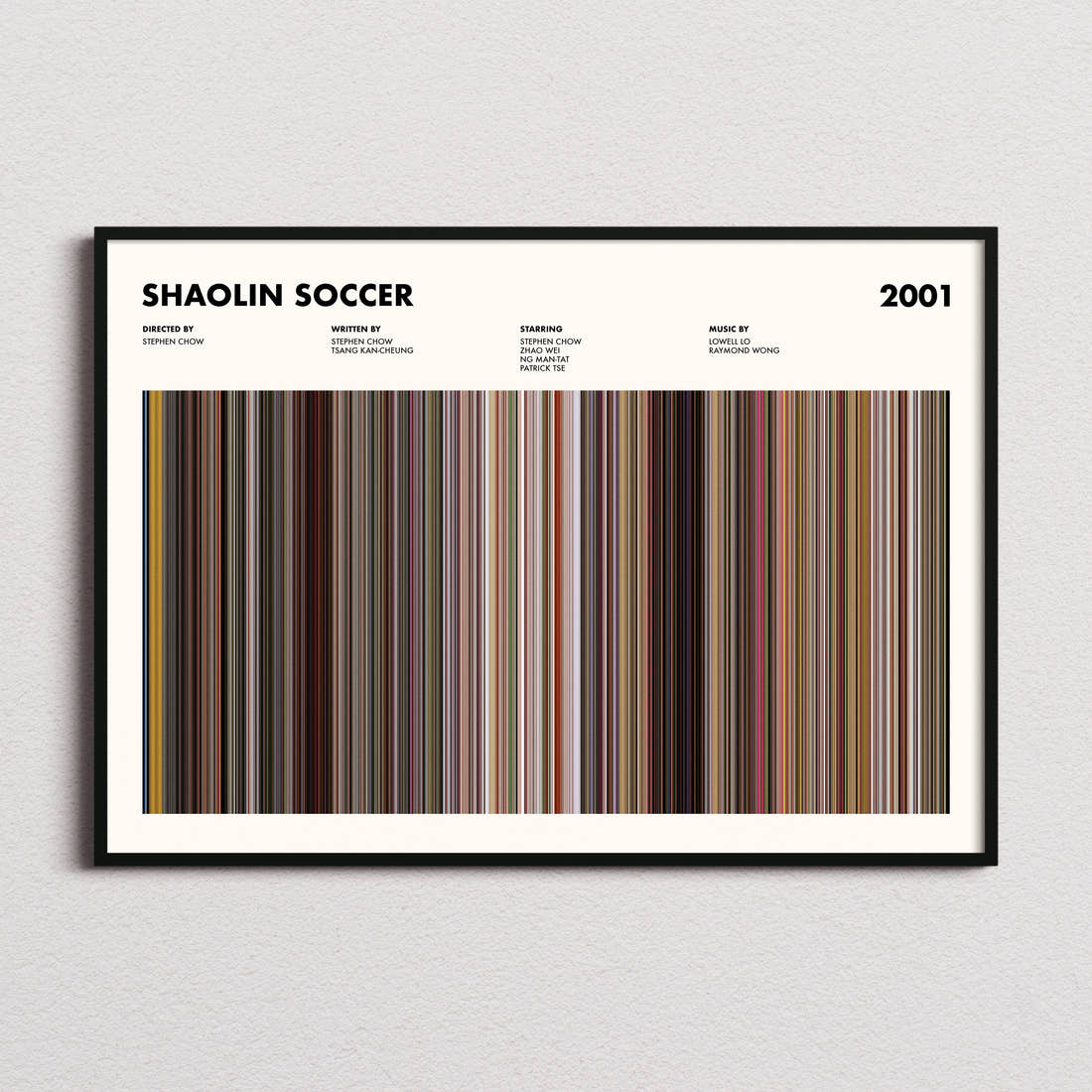 Shaolin Soccer Movie Barcode Poster