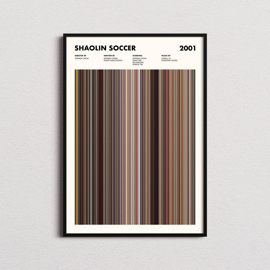 Shaolin Soccer Movie Barcode Poster