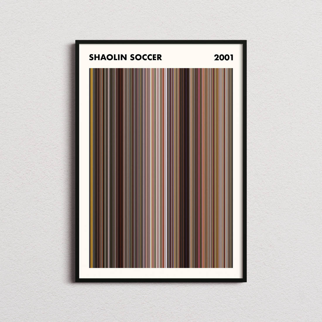 Shaolin Soccer Movie Barcode Poster - Simplified