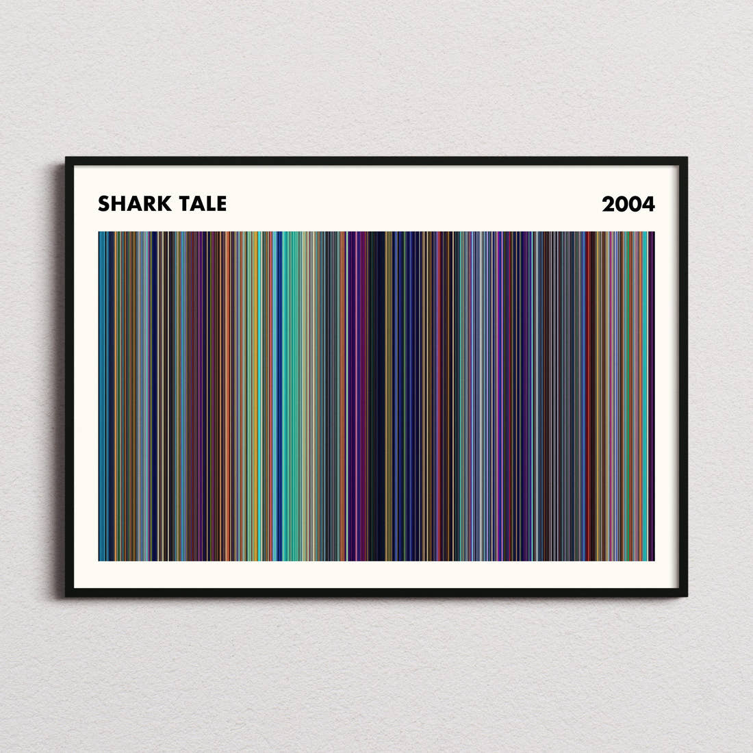 Shark Tale Movie Barcode Poster - Simplified