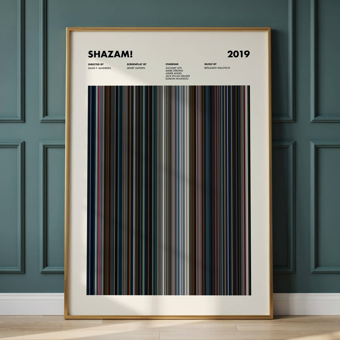 Shazam! Movie Barcode Poster