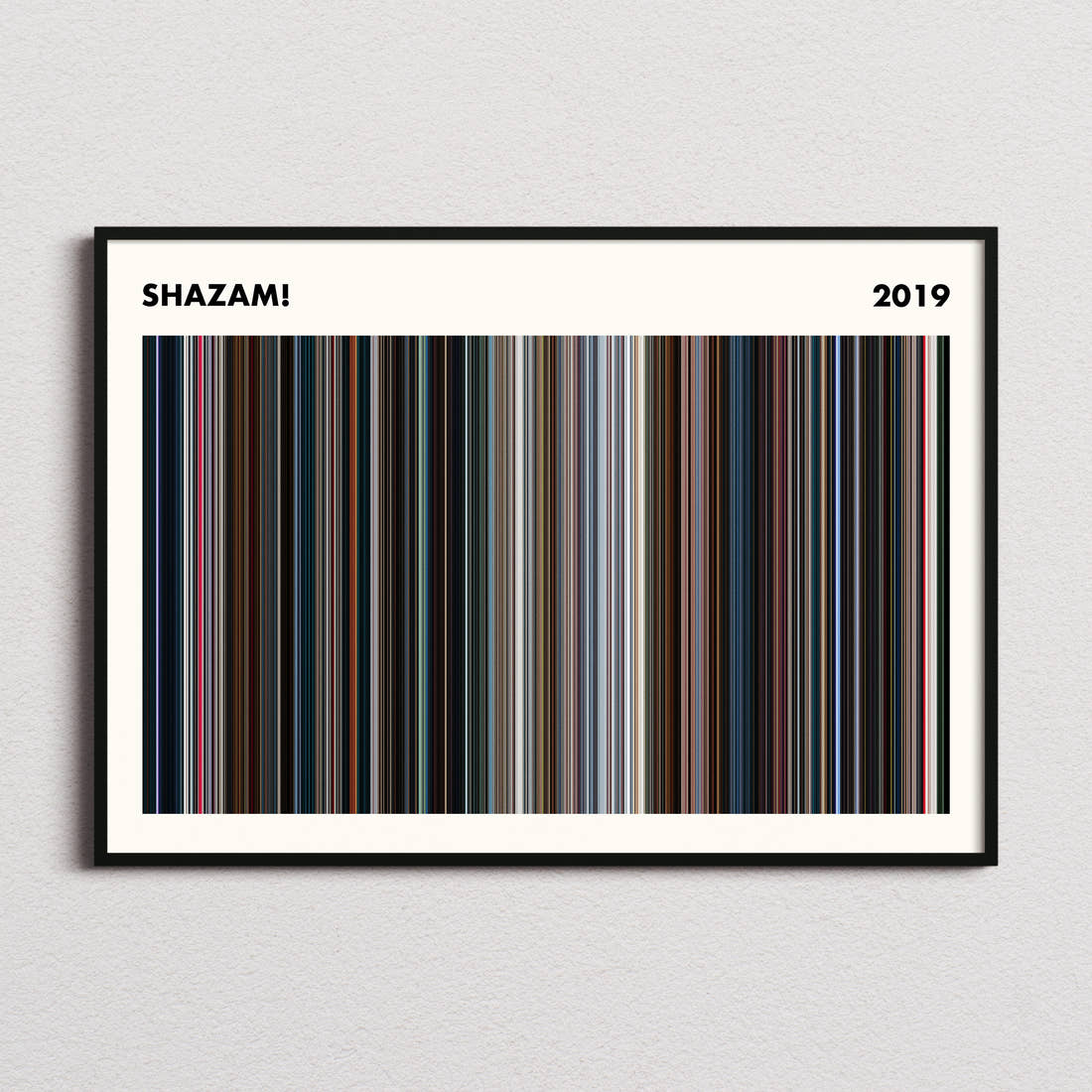 Shazam! Movie Barcode Poster - Simplified