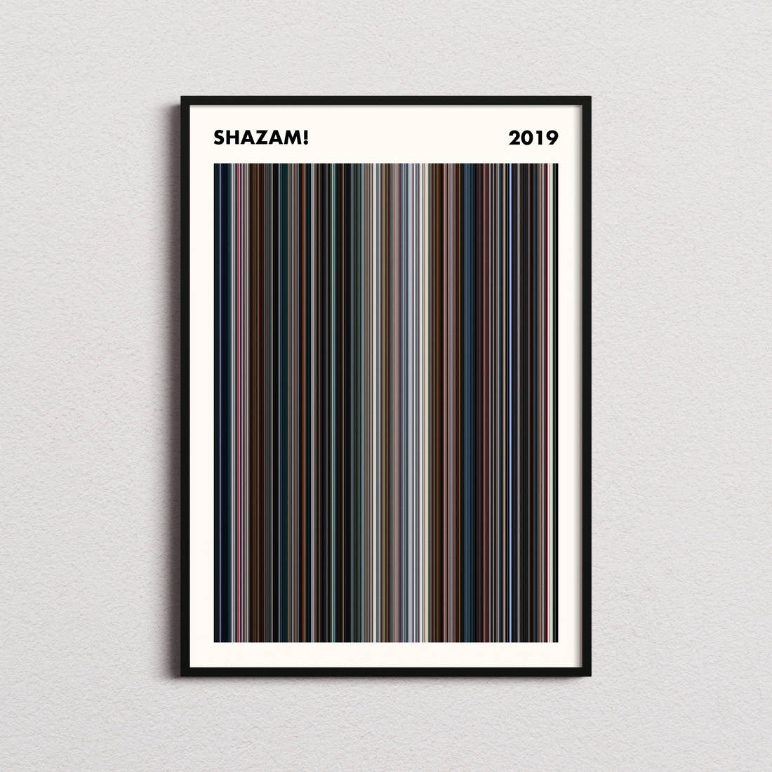 Shazam! Movie Barcode Poster - Simplified