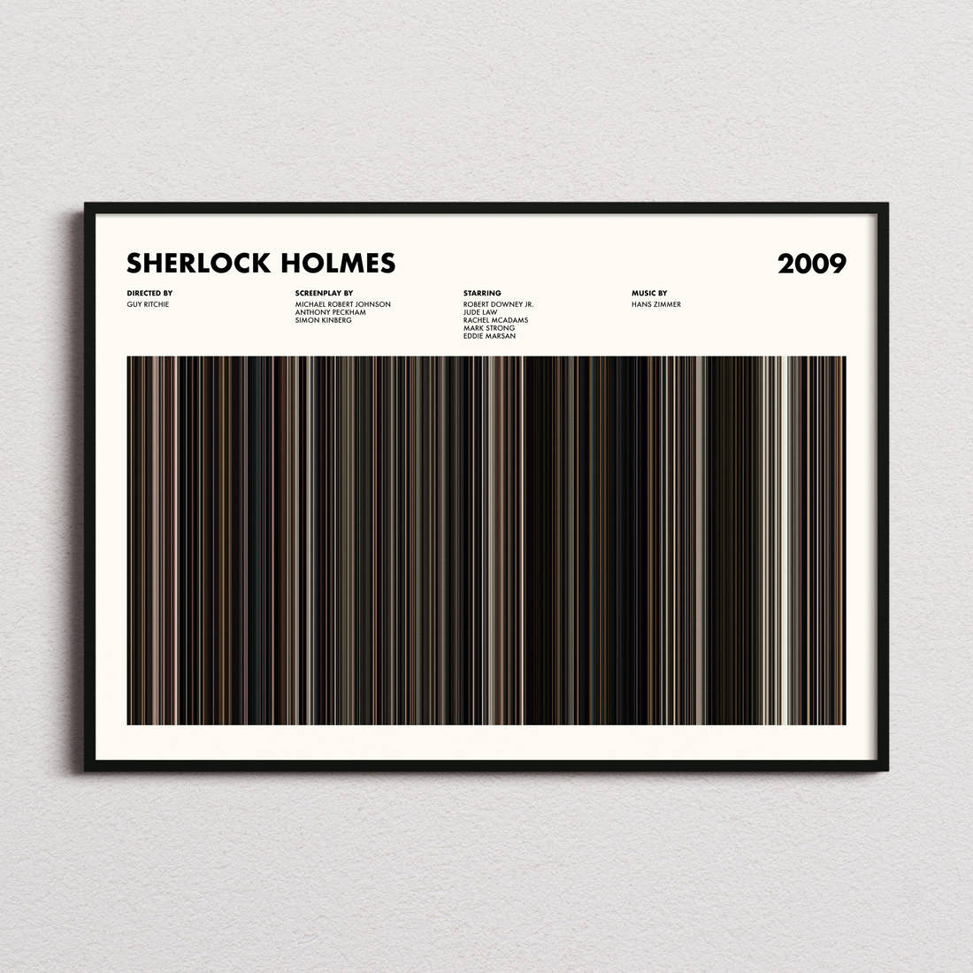Sherlock Holmes Movie Barcode Poster