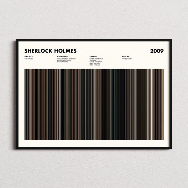 Sherlock Holmes Movie Barcode Poster