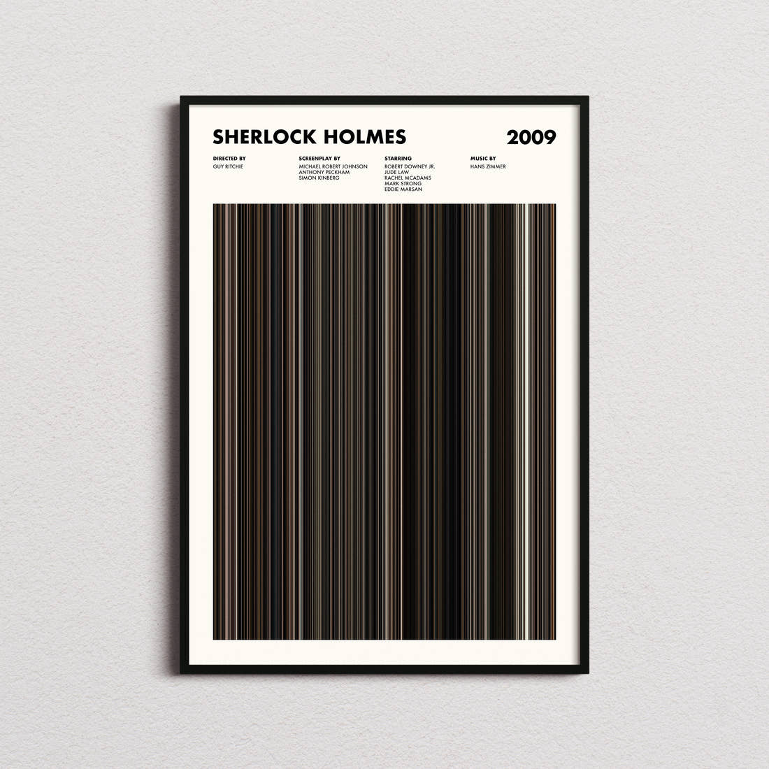 Sherlock Holmes Movie Barcode Poster