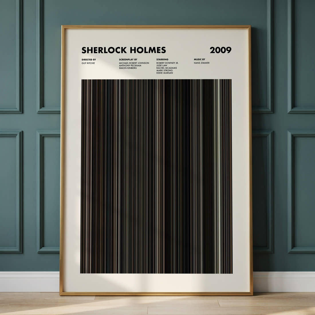 Sherlock Holmes Movie Barcode Poster