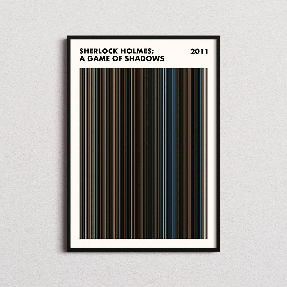 Sherlock Holmes: A Game of Shadows Movie Barcode Poster - Simplified