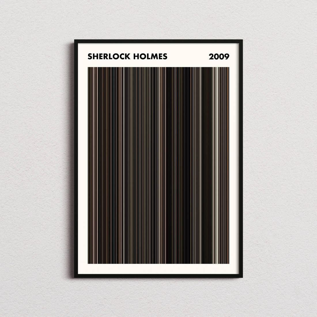Sherlock Holmes Movie Barcode Poster - Simplified