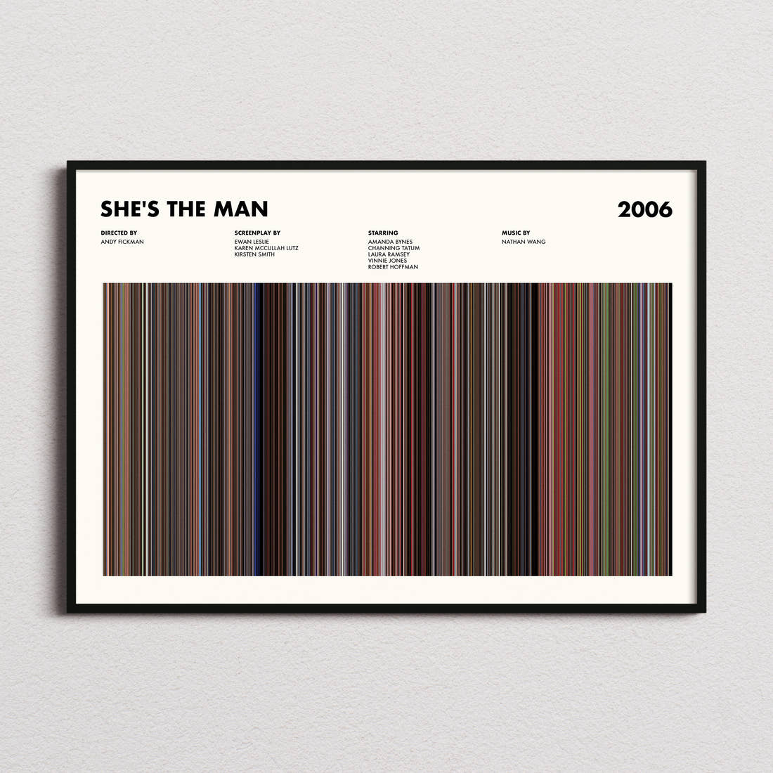 She's the Man Movie Barcode Poster